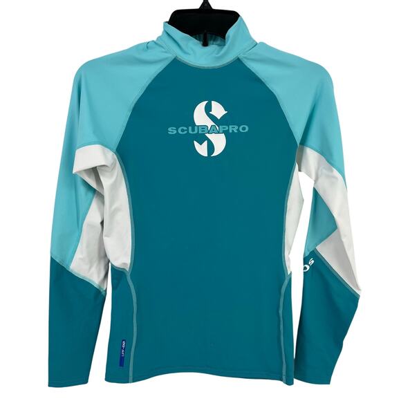Scubapro T Flex Rash Guard Long Sleeve Top Shirt Womens Size Small UPF 80 - Picture 1 of 7